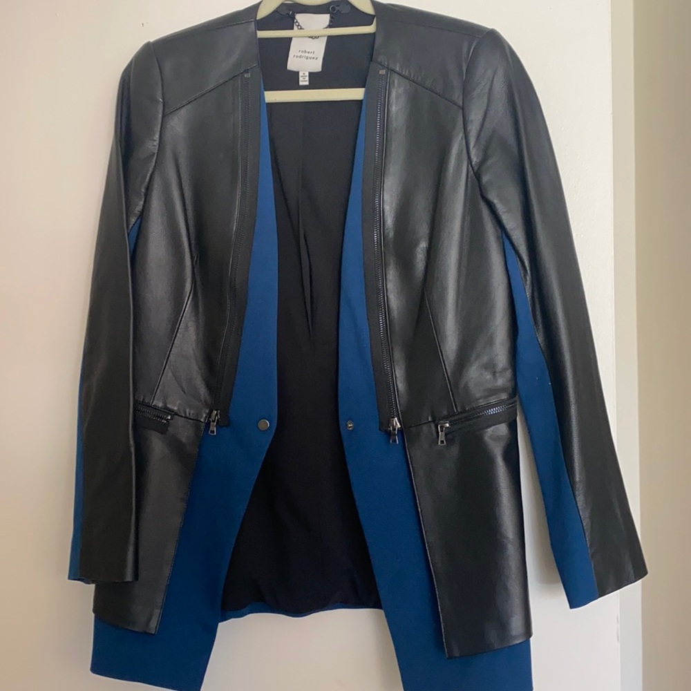 Robert Rodriguez leather and cotton jacket (6)